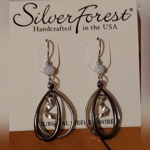 Silver Forest earrings